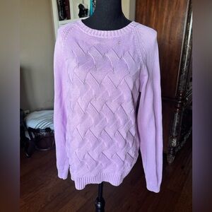 Land’s End Lavender Cable Knit Sweater‎